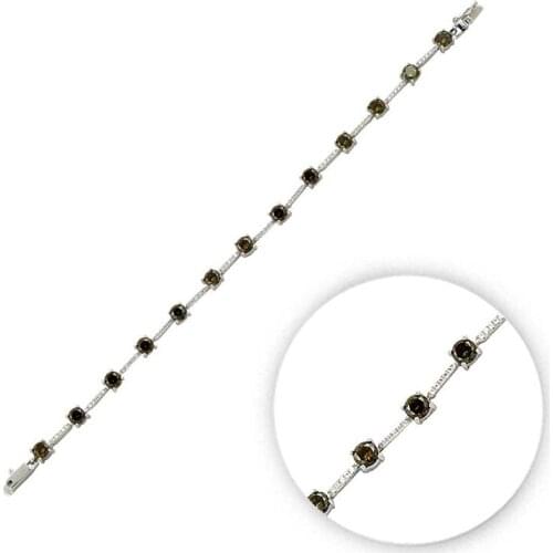 Silverlina Silver Zircon Stone Bracelet