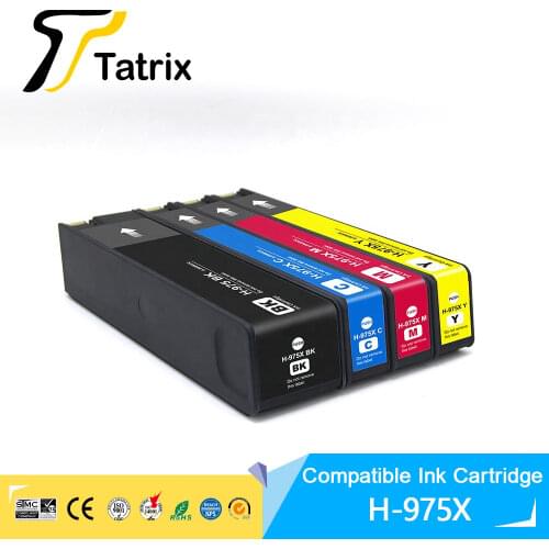 Tatrix Full Ink For HP 975X 975XL HP975 Replacement Ink Cartridge For HP PageWide Pro 352dw 452dn 452dw 377dw 477dn 477dw 577dw