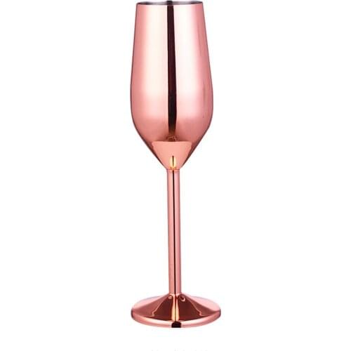 Stainless Steel Champagne Cup Wine Glass Cocktail Glass Metal Wine Glass Bar Restaurant Goblet SCVD889