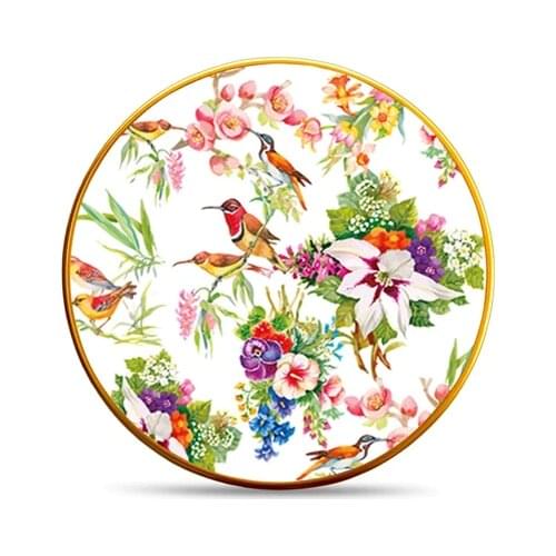 Majida Service Plate 6 Pieces 25 Cm Bird Garden