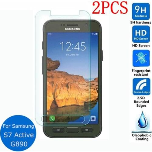 2PCS Tempered Glass For Samsung Galaxy S7 Active Screen Protector protective film For G891 glass