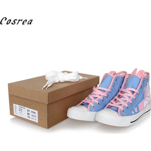 Game OW D.Va Cosplay DVA DJ Tracer Mercy Dance Boots Flat Heel Canvas Casual Women vulcanize Shoes Sport Halloween Party Girls