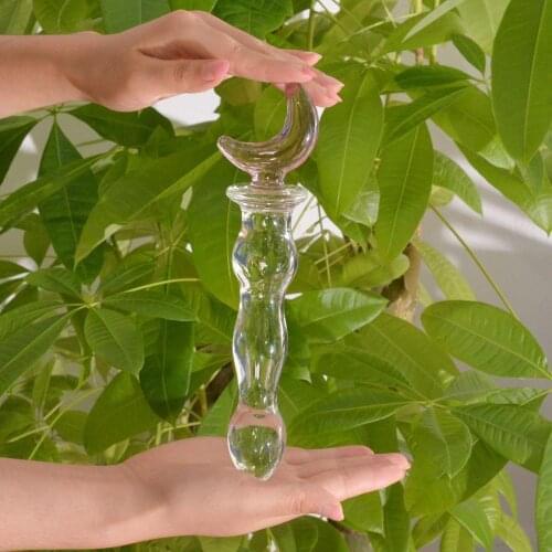 8.27 inch Big Crystal Glass Dildo Anal Plug Anal Penis Adult Sex Toys for Woman Sex Products