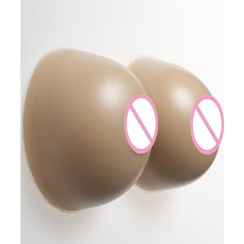 Female Body Brown Breast Form Enhancer 1800g/Pair Crossdress Boobs Silicone Drag Queen Crossdress Cosplay Shemale False Boobs