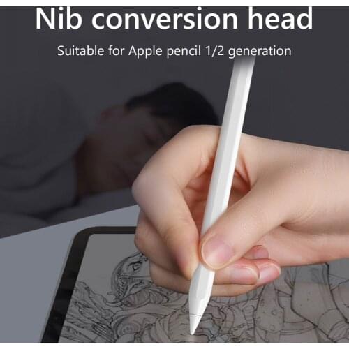 2/4/6pcs Stylus Pen Tips Replacement for Apple Pencil 1 2 Touchscreen Pencil Tip Nib Protector Case Spare Replace Parts