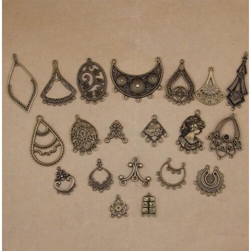 Yage 20PCS Mix 20Style Bronze Plated Connector,Alloy Wholesale Jewelry Findings fit Jewelry Making