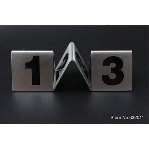 5.2*5.1*5.0cm 50 pcs stainless steel stringy metal desk table desktop number sign stand sign plate