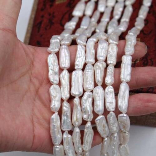 8-20mm Long Stick Irregular Baroque Pearl Bead Shiny Luster Elegant Pearl DIY Jewelry for Earring Natural Freshwater Pearl Beads