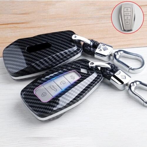 ABS Carbon Fibe Car Remote Key Holder Shell Cover Protect Case For Geely Coolray Atlas Boyue NL3 Emgrand X7 EX7 SUV GT GC9 Borui