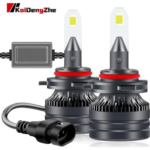 9-16V Canbus Car Headlight 9012 HIR2 LED Hi/Lo Beam 55W 6000K Headlamp Motorcycle Bulbs 360° Adjustment Fog Light With Turbo Fan