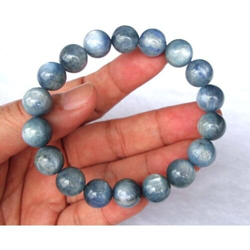 Free Shipping Natural Kyanite Round 11mm Beads Bracelet Women Jewelry Accessories Weddings Parties Birthday Gift