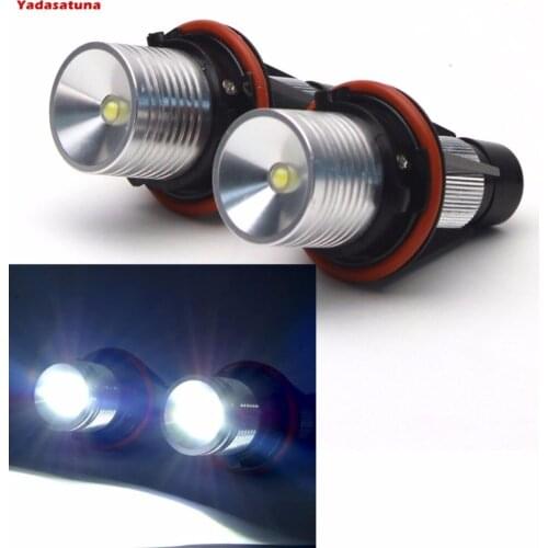Big Promotion!!! 2Pcs 6W Angel Eyes Bridgelux Chip LED Marker White For BMW E39 E53 E60 E61 E63 E64 Led Car External Light