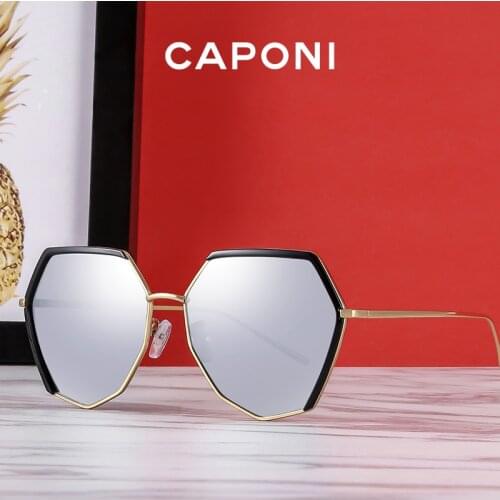 Женские солнцезащитные зеркальные очки CAPONI China At AliExpress