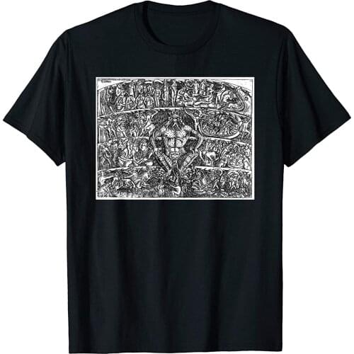 DEMONOLOGY SATAN DEVIL Vintage LUCIFER HELL Graphic Horror T-Shirt