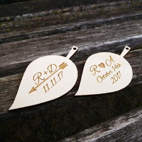 Custom wooden tag with initials,rustic wedding favor tags, personalized Gift tag,wood Hang Tags Save the date