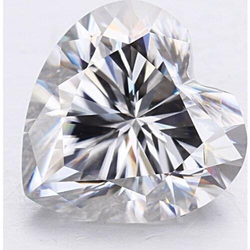 DVVS white color brilliant Cut Heart shape Synthetic loose Moissanite 1ct-3ct GRA Certification Lab Grown Diamond for rings