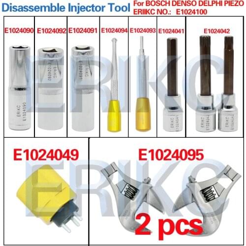 ERIKC common rail injector repair and injection valve plate remove tools, sealing rings intallation tool kits
