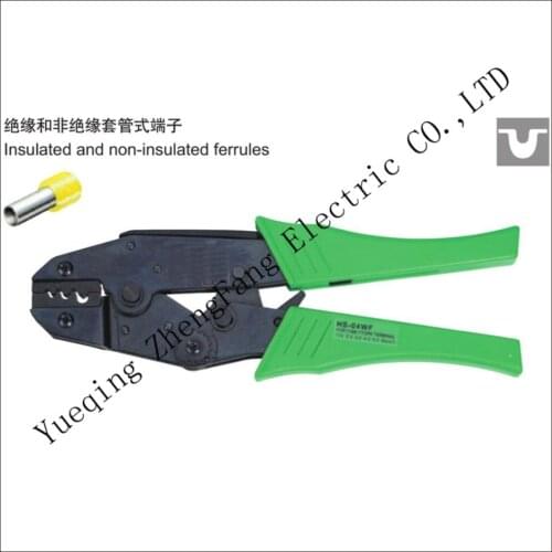 Tool HS-04WF A.W.G.17-7 ratchet crimping plier european style insulated and non-insulated ferrules length 230mm hand tool