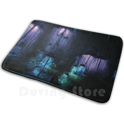 Blackreach Carpet Mat Rug Cushion Soft Non - Slip Skyrim Blackreach Landscape Fan Art Gaming Low Res Poly Painting Fantasy