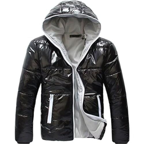 Fashion Men Jackets Autumn Winter Coat Casual Thicken Warm Hooded Cotton Windbreaker Male Outerwear 4XL