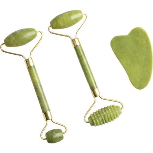 Facial Massage Roller Gua Sha Jade Stone Slimming Face Lifting Massager Body Skin Relaxation Beauty Health Care Tool