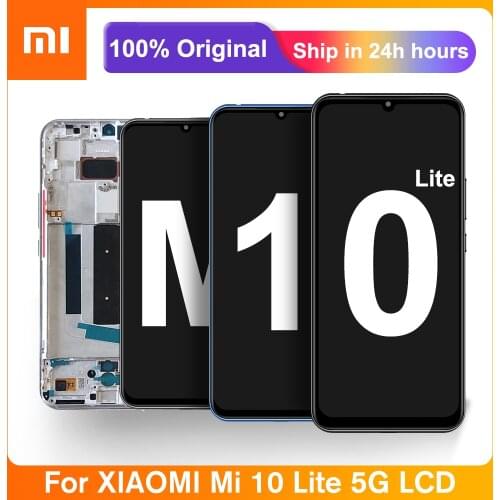 Original Screen For Xiaomi Mi 10 Lite 5G Lcd Display Touch Screen Digitizer Assembly Replacement For Mi10 Lite LCD