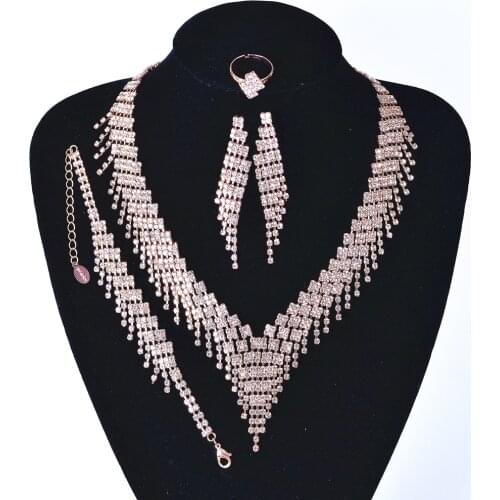 Necklace Jewelry Set Sets for Women Rhinestone Choker Bridal Wedding Luxury Prom Fashion Show Accessories CORUIXI N305119
