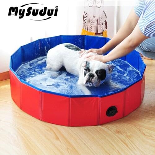 MySudui Portable Pet Dog Pool Foldable Bathing Swimming Pool For Dog Cat Kid Collapsible Summer Outdoor Indoor Bathtub Piscina