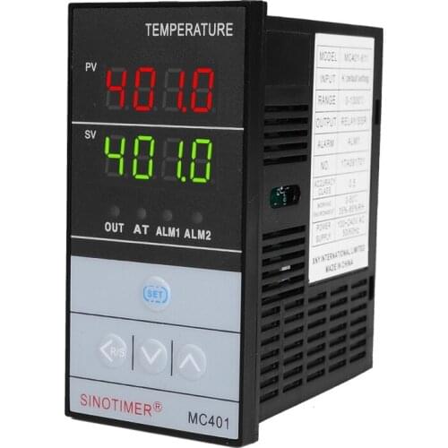 Temperature Controller Input PT100 K Thermocouple Digital PID SSR Relay Output for Heat Cool with Alarm Fahrenheit Short Shell