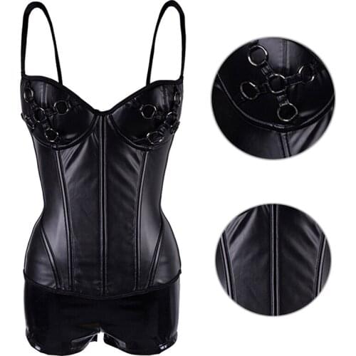 Steampunk Sexy Body Bustier Overbust Corset plastic Boned Lace up Women Waist Cincher Corsets Black Plus Size 2019 New