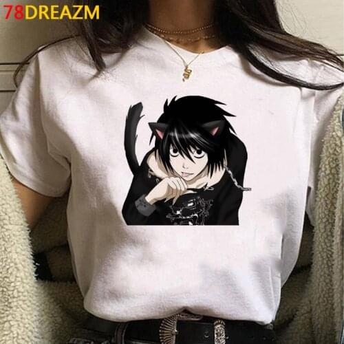Death Note tshirt t-shirt female grunge aesthetic casual harajuku kawaii tshirt couple clothes graphic tees women