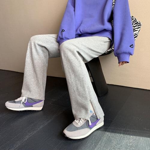 Sweat Pants Women Korean Style Loose High Waist Was Thin Casual Wide Leg Pants Female Joggers Trousers Women Simple Fashion