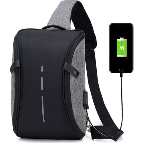 Brusttasche Für Männer 2021 Große Kapazität USB Wiederaufladbare Tragbare Umhängetasche Für Kurze Reise Messenger Bag Sac