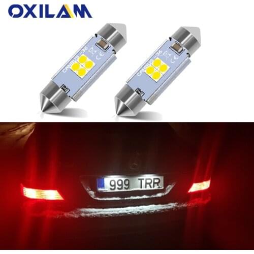 2Pcs Canbus No Error Festoon 36mm C5W LED License Plate Light for Mercedes Benz W210 W211 W203 W208 W209 W169 AMG CLK Dome Light