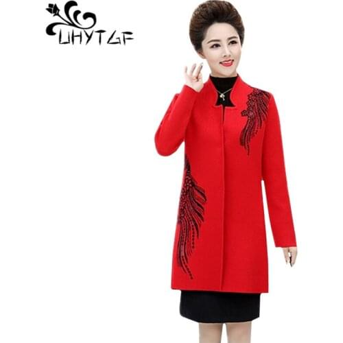 Женские шерстяные кардиганы UHYTGF China At AliExpress