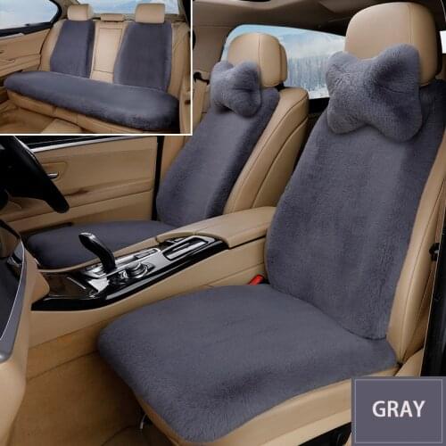 Universal Size Plush fur car seat cover car interior cover car front and rear cushion 5 seat protection cushion