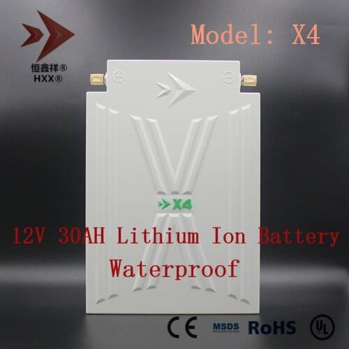 12V 30AH Lithium Ion Battery Waterproof with Voltage LCD Built 3 Strings BMS 30A for Electrical Tool Hiking Fishing Boat Battery