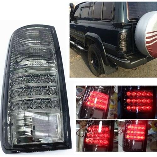 Car Rear Bumper Right Taillamp Bulbs For Toyota Land Cruiser 4500 LC80 FJ80 1991-1996 Black Smoke LED Tail Lamp Light