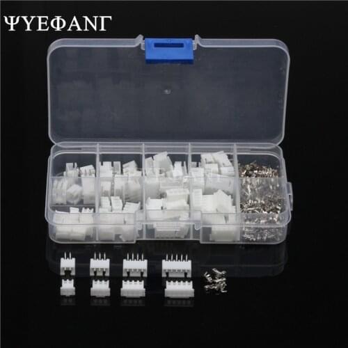 150PCS 2/3/4/5Pin JST-XH 2.54mm Wire Female Housing Connectors Set Bare Terminals Assortment Kit For Electronic Appliances