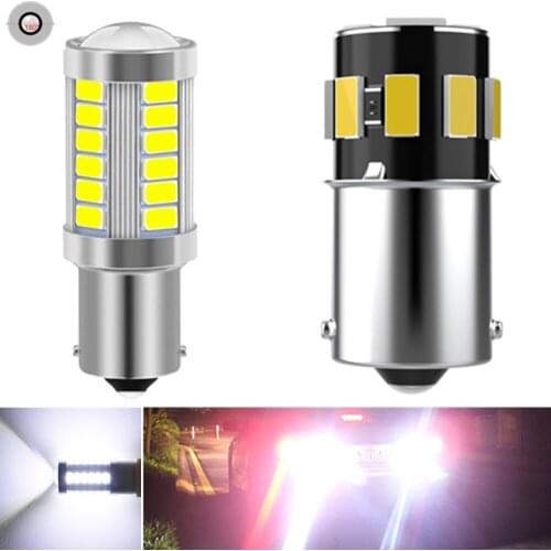 2pcs 1156 Ba15s p21w LED Car Turning Light 5630 12smd 33smd Auto Tail Brake Light Reverse Bulb Signal Lamp 12V DRL Lights
