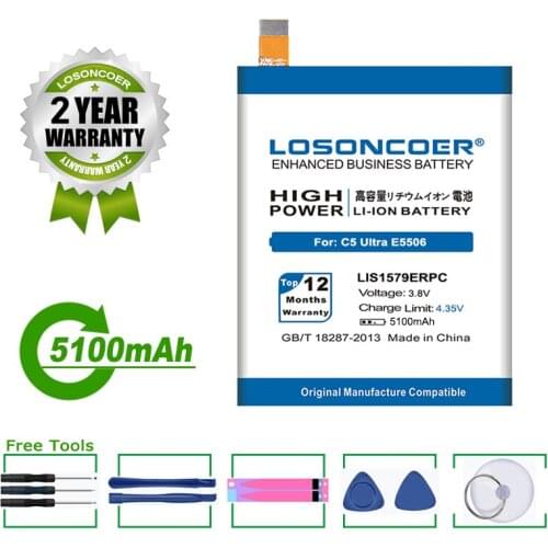 LOSONCOER LIS1579ERPC 4800mAh Battery For Sony Xperia C5 Ultra / Dual E5506 E5553 E5533 E5563 Z3 Plus Z3+/ Dual E6553 Z4 E6533