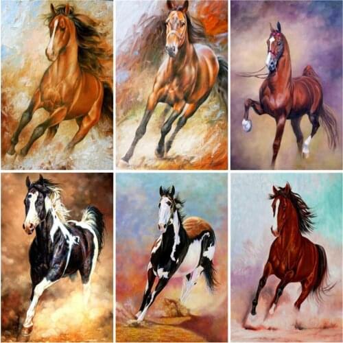 EverShine Diamond Mosaic Full Square Horse Rhinestones Art Diamond Painting Animal Bead Embroidery Home Decor Handmade Gift
