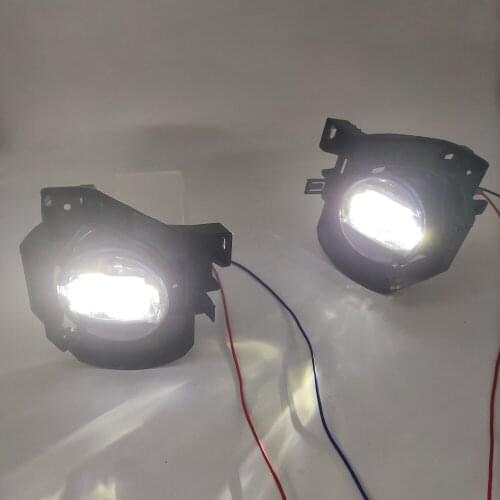 Car Flashing 1Set LED Car Fog Lamp Assembly For Toyota Land Cruiser Prado 2018 2019 2020 Daytime Running Light DRL Foglamp Cover