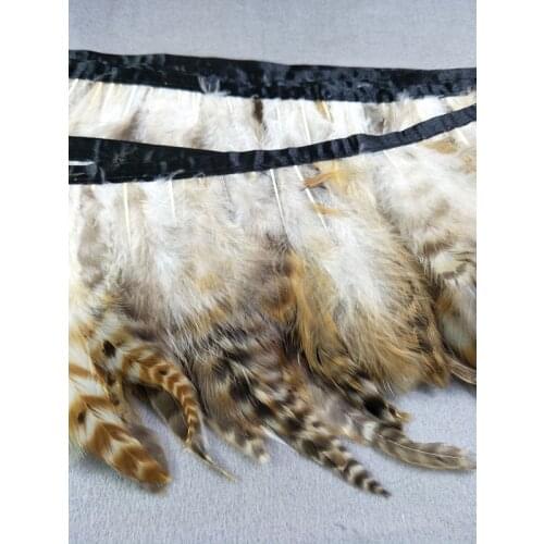 Free shipping wholesale Quality 1 yards rare natural eagle velvet feather Ribbon decorative 5-6inch/12-15cm Width decoration diy