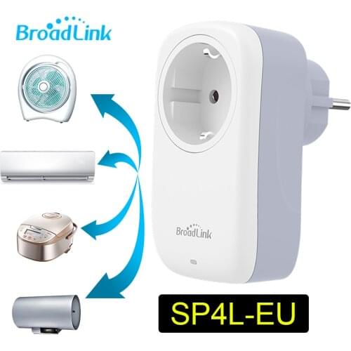 Broadlink SP3S EU Newest SP4L Wifi socket Timer Plug Outlet Smart Home Automation APP Control work with Alexa Google Home Siri
