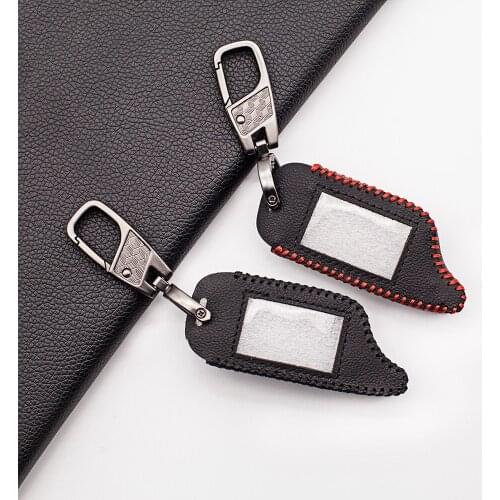 B9 Case Leather Keychain Cover Case For Starline B9/B91/B6/A61/A91/V7 Keychain Car Key Burglar Alarm Key Case Protector Shell