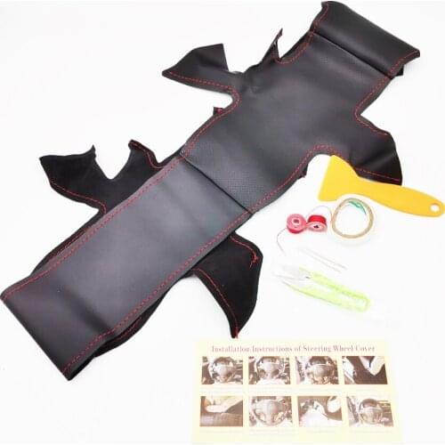 Hand Sewing Steering Wheel Cover Wrap For Toyota Tacoma Tundra 4Runner Sequoia