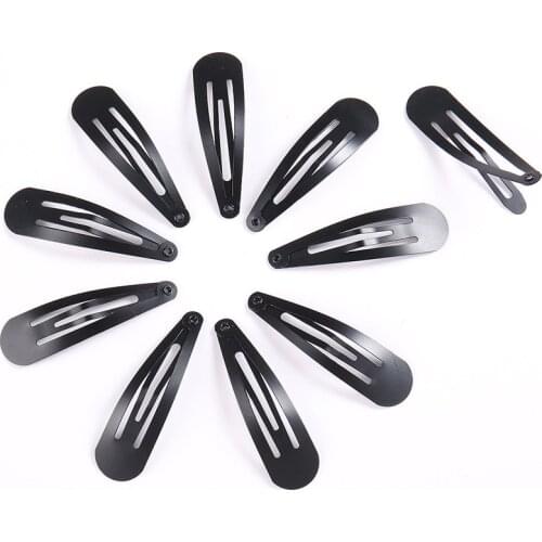 30pcs 5cm Black Hairpins Hair Clip Girls Snap Hair Clips Barrettes Cute Hairpin for Christmas Kids Girls Hairgrips Accessories