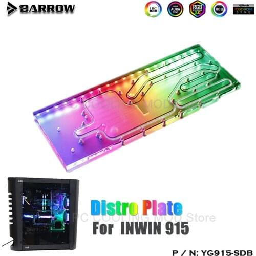 Barrow Distro plate for IN WIN 915 Dynamic Chassis, Waterway Board Deflector Water Cooling 5V MB SYNC YG915-SDB