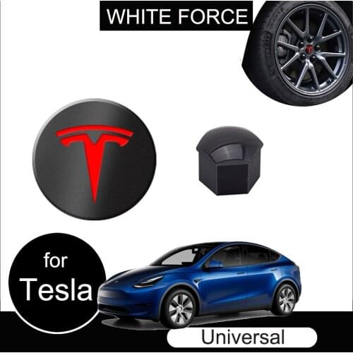 For Tesla Model 3 Model Y/S/X Car Wheel Center Cover Wheel Center Caps Screw Cap Kit Decorative Tires Cap Wheel Logo Car Styling